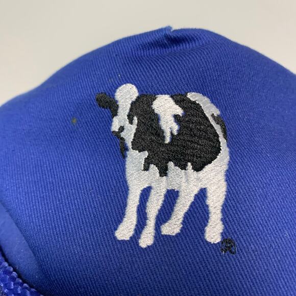 That Hat Vintage Blue Embroidered Cow Cotton Snapback Hat Adult ONE SIZE - Picture 6 of 6